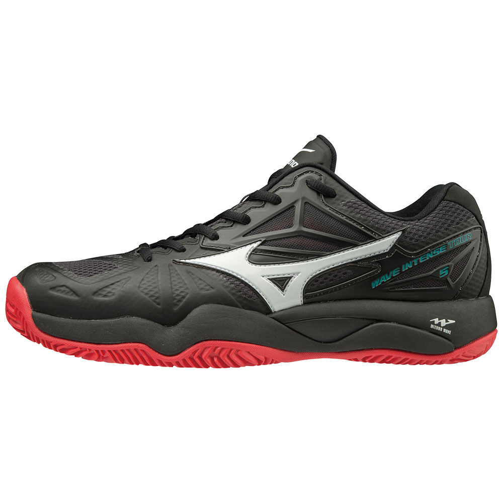 Zapatillas Tenis Mizuno WAVE INTENSE TOUR 5 CC Hombre Negras/Blancas/Rosas España ZBGV-94875